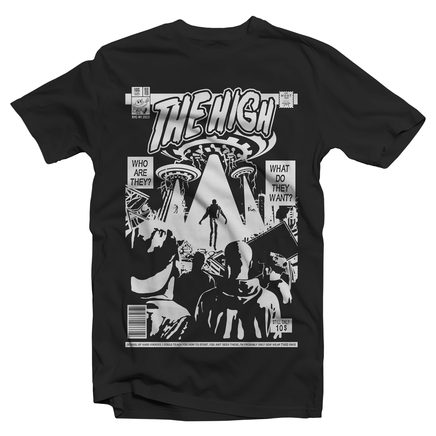 UFO Invasion Tee Black (Back)