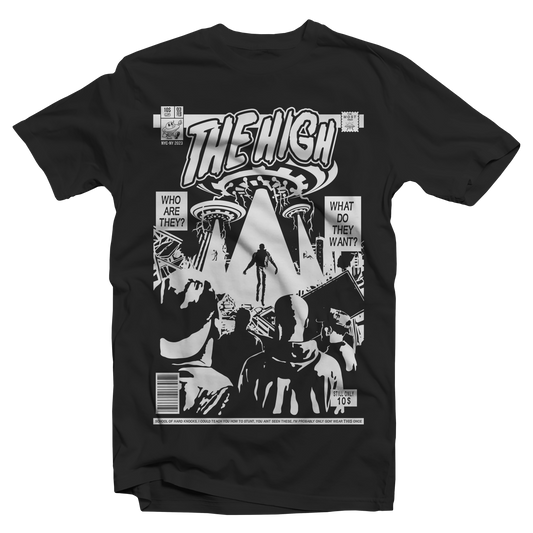 UFO Invasion Tee Black (Back)